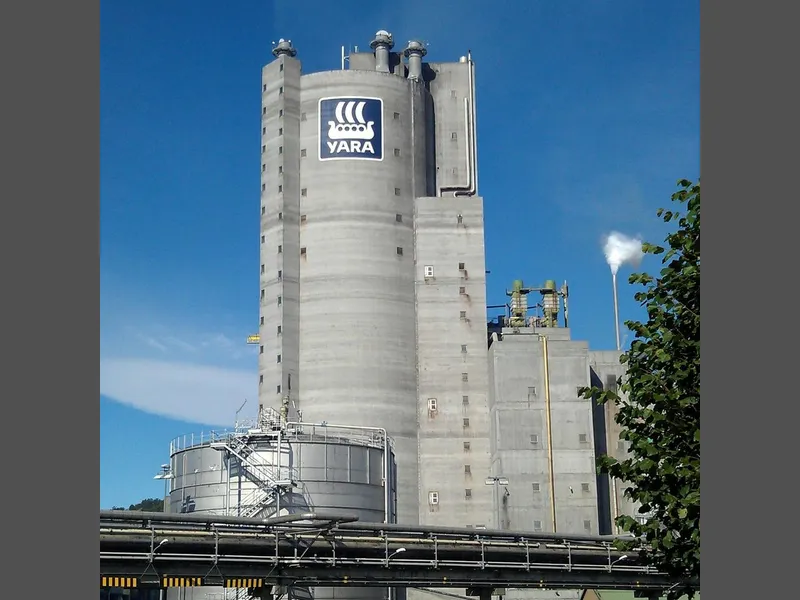 Grønn energi. Yara planlegger grønn ammoniakkproduksjon ved anlegget i Porsgrunn. Foto: Yara