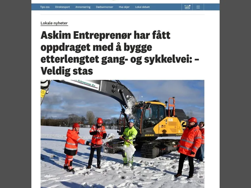Kopi av avisside fra Smaalenenes avis - Klikk for stort bilde