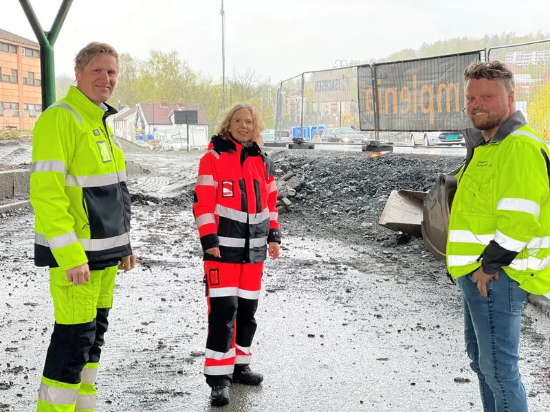 Fra venstre: Ronny Abelsen (IMIS), May Bente Hiim Sindre (SVV) og Kent-Johnny Rodegård (Brødrene Rodegård). Foto: Statens vegvesen