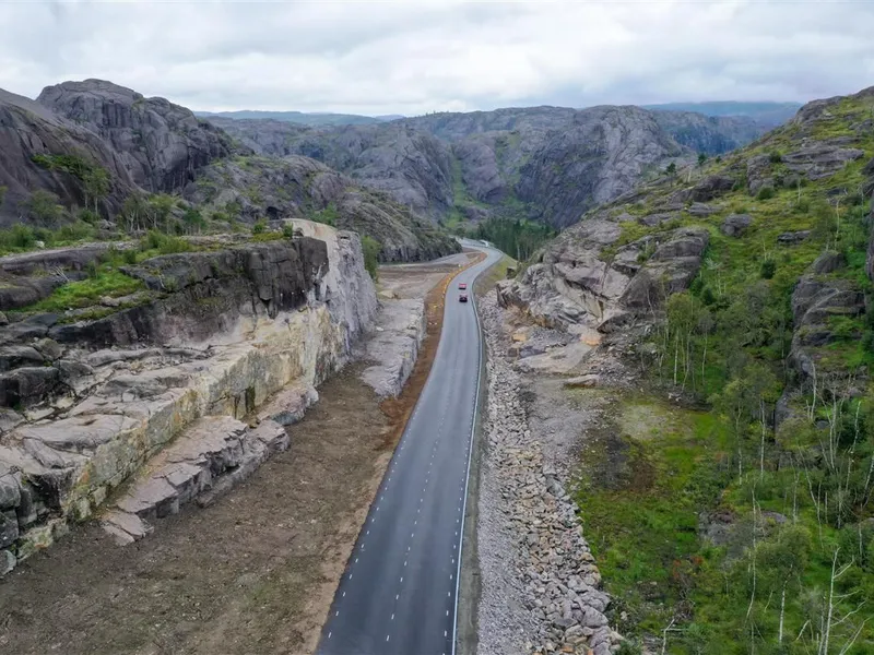 Fra delstrekning to, som er på omlag 800 meter. Foto: Rogaland fylkeskommune