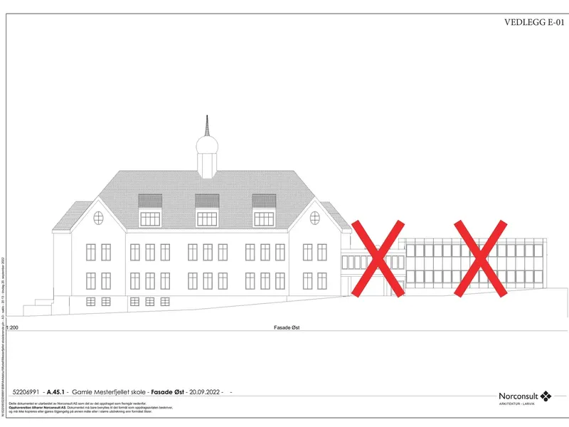 Fasade fra byggesøknad