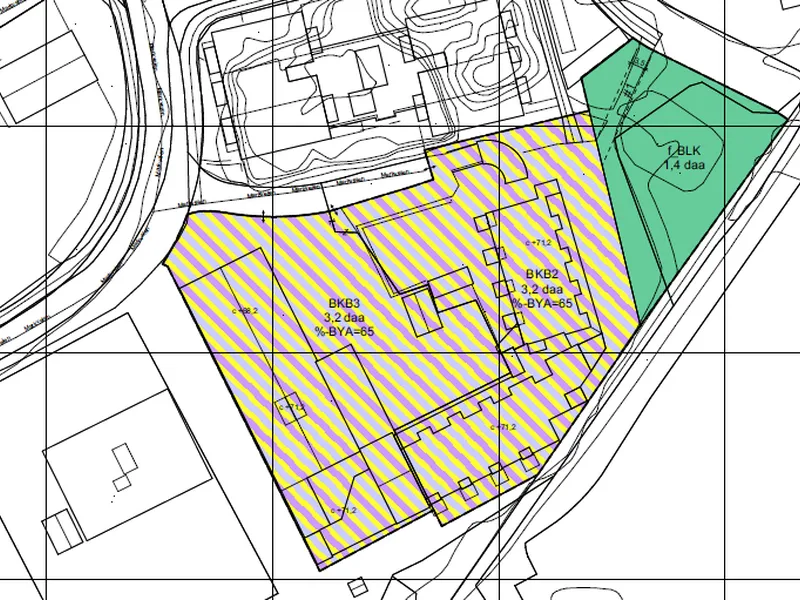 Vedtatt endring av plankart