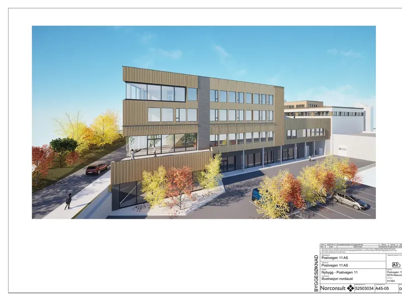 Fasade fra byggesøknad