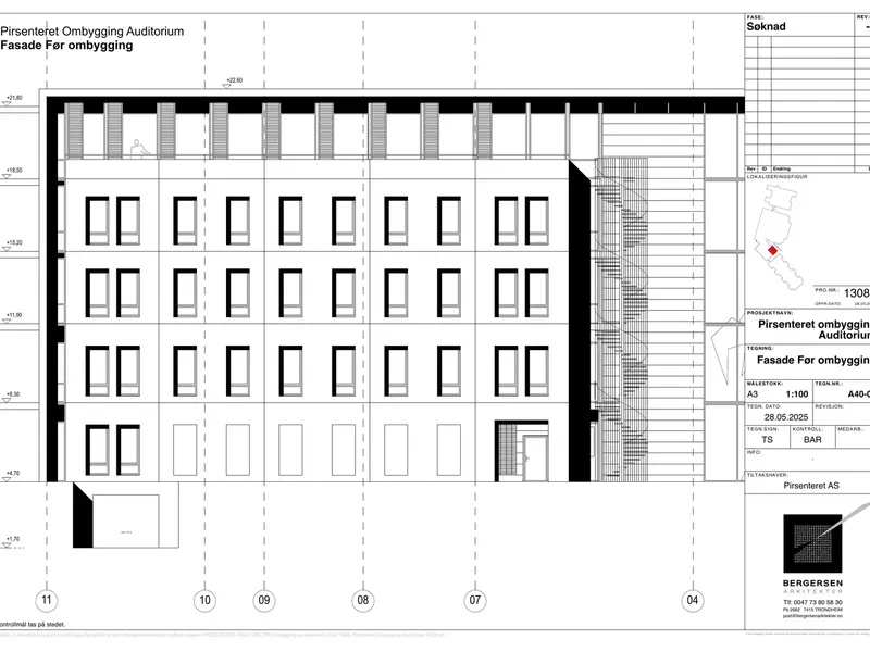 Fasade fra byggesøknad