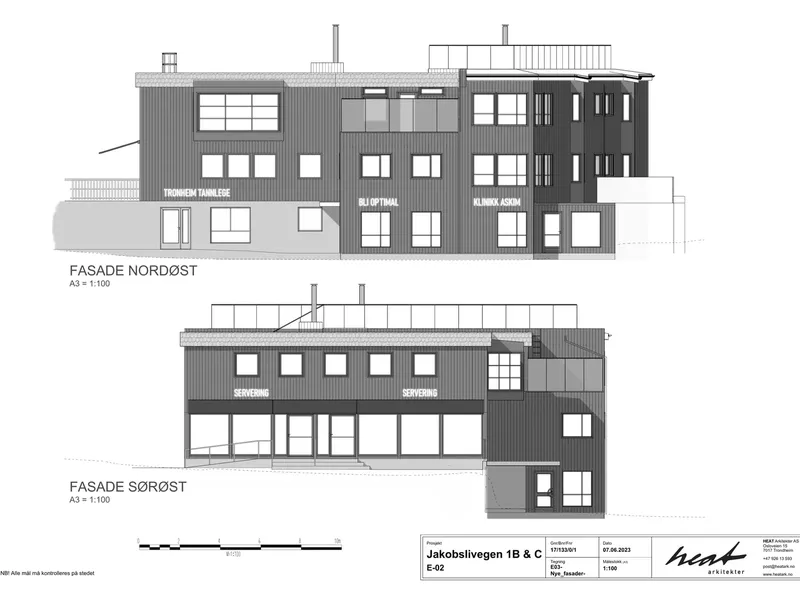 Fasade fra byggesøknad