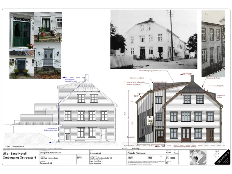 Fasade fra byggesøknad