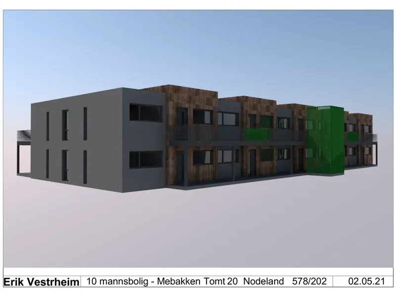 Fasade fra byggesøknad