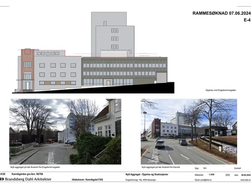 Fasade fra byggesøknad