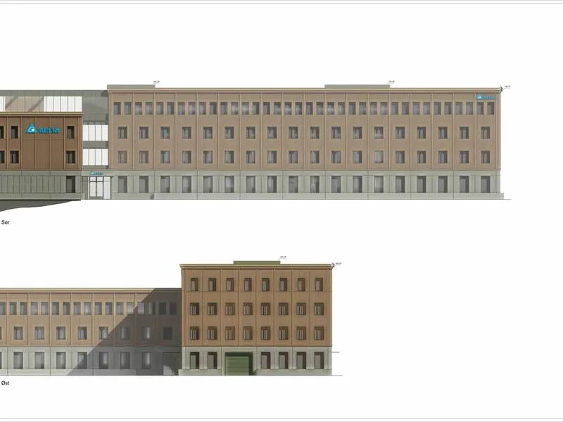 Fasade fra byggesøknad