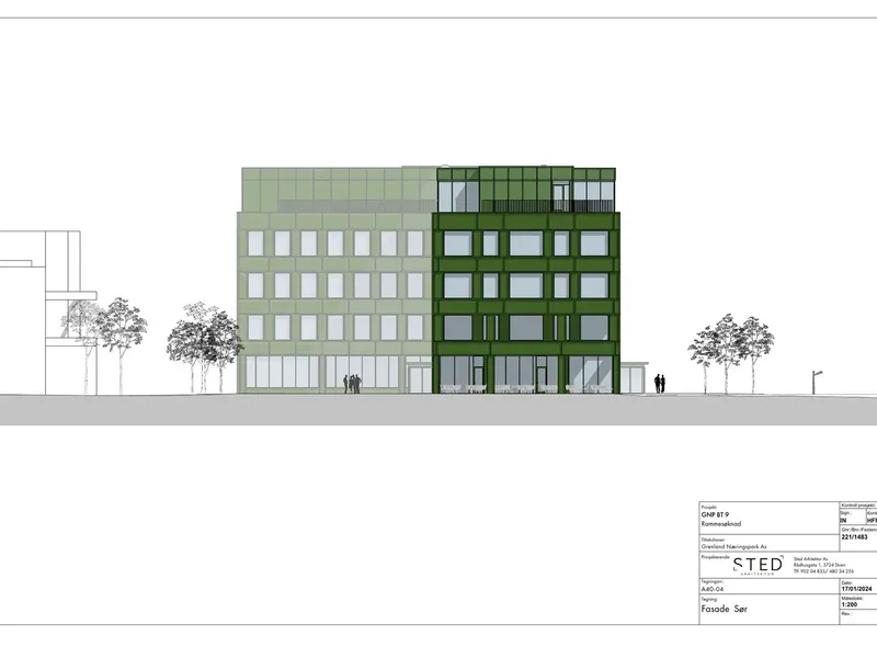Fasade fra byggesøknad