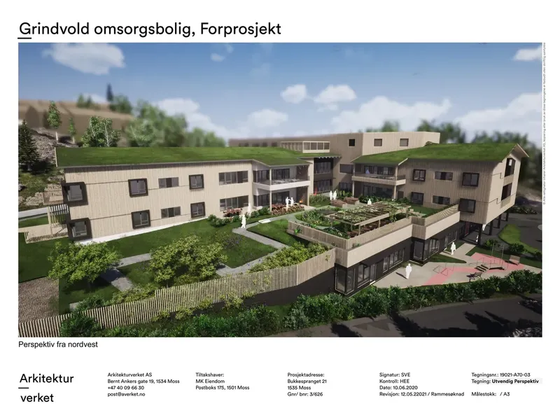 Perspektiv fra byggesøknad