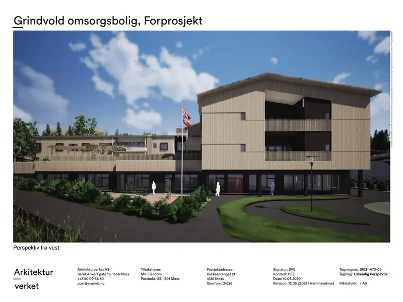 Perspektiv fra byggesøknad