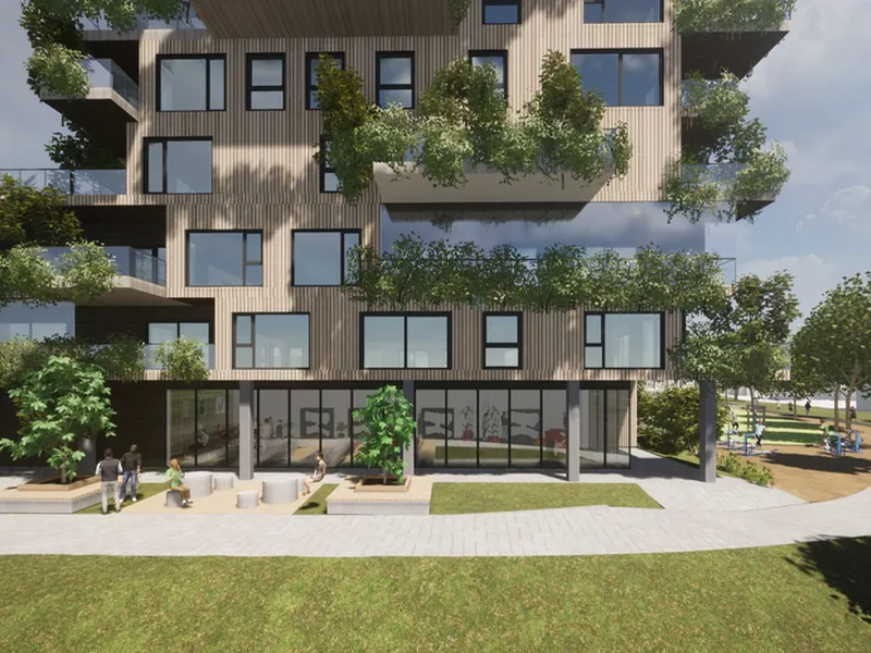 Arkitektskisse fra Rett Hjem Bolig.
