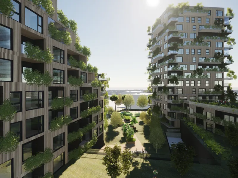 Arkitektskisse fra Rett Hjem Bolig.