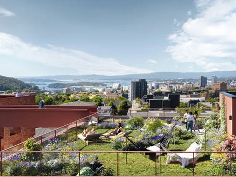 Grønvollkvartalet takterrasse hus B
