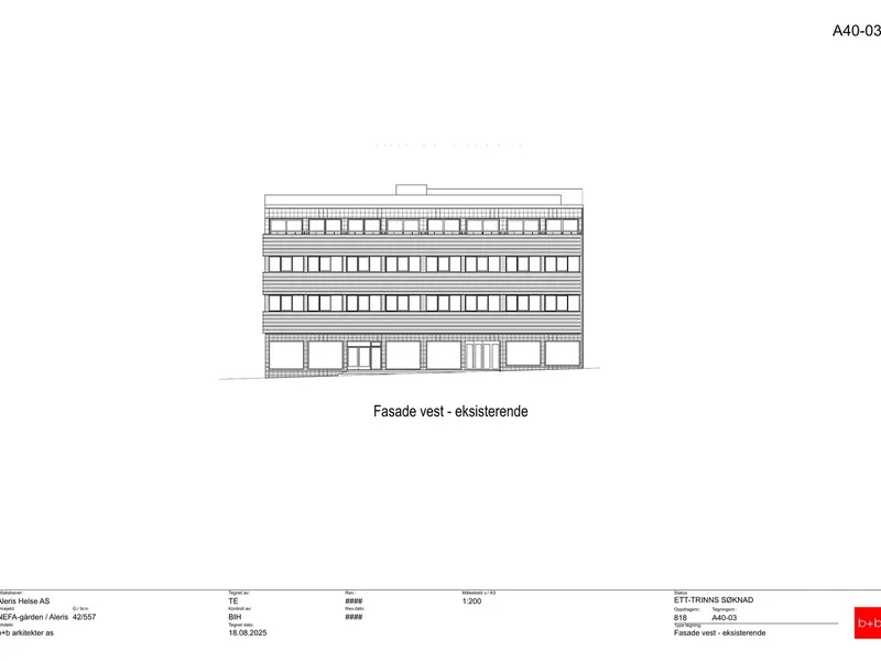 Fasade fra byggesøknad