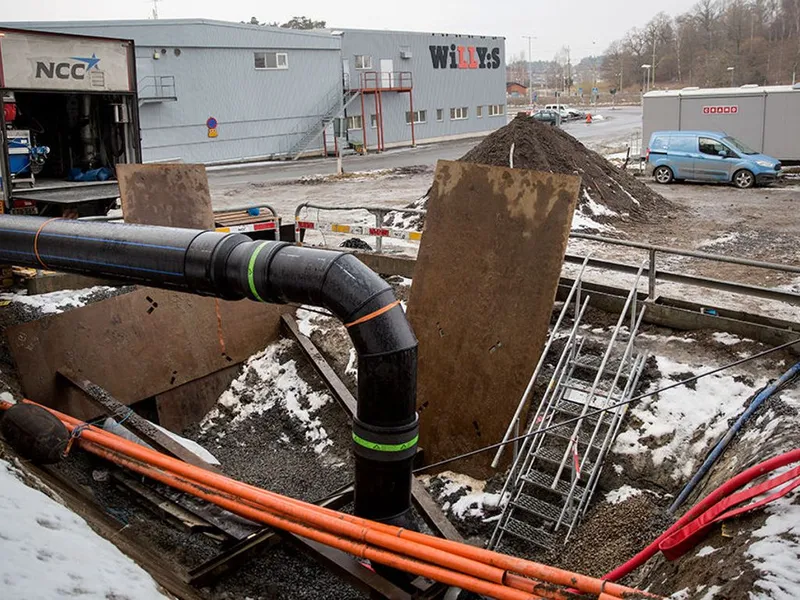 Rehabiliteringen av vann- og avløp i Asker kommune blir utført ved kombinert bruk av tradisjonell graving og No Dig-metoder, der en ikke trenger å grave for å gjøre jobben. Foto: NCC