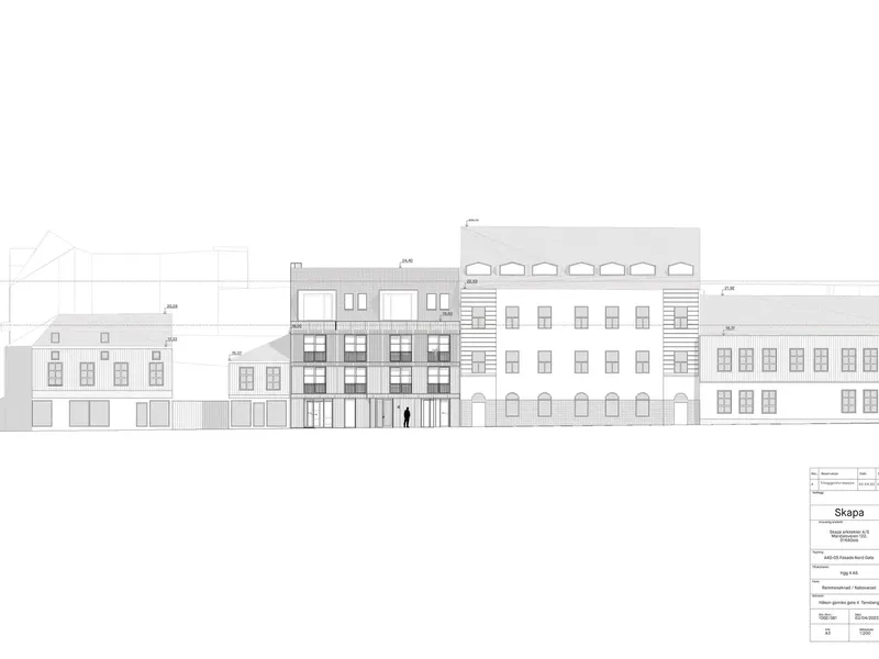 Fasade fra byggesøknad