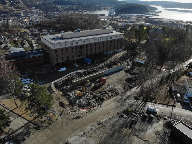 Halden helsehus bygges om. - Klikk for stort bilde