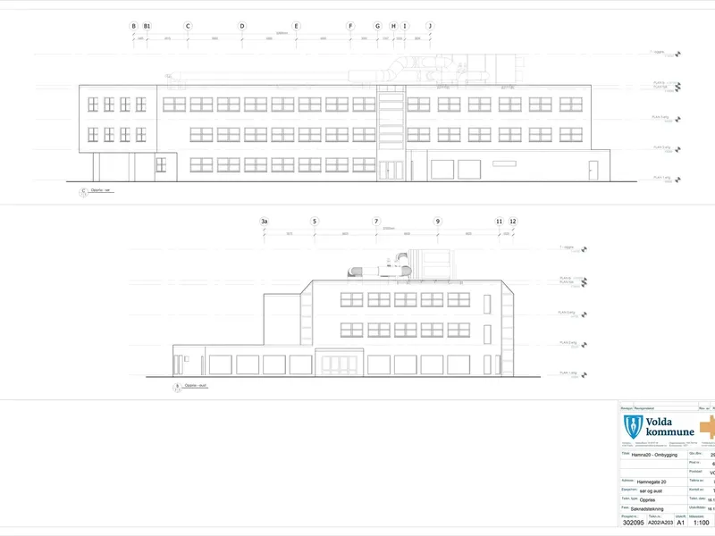Fasade fra byggesøknad
