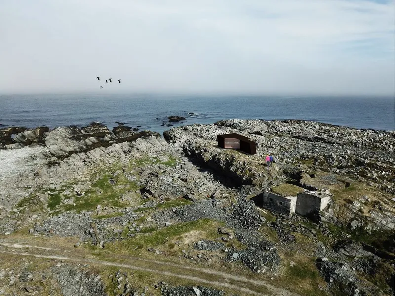 Hamningberg fuglekikkerskjul. Illustrasjon Biotope