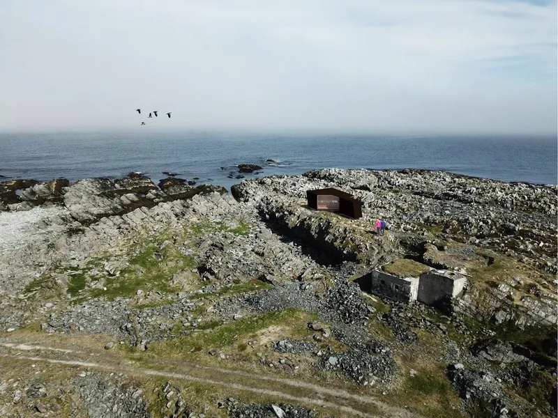 Skisse av Hamningberg fuglekikkerskjul. Copyright: Biotope