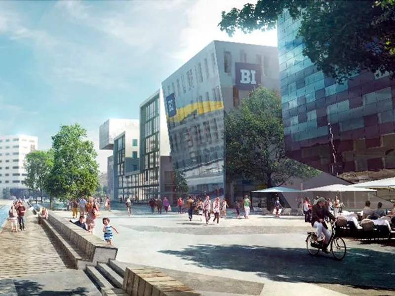 Brattørkaia 16 vil være et av de første BREEAM-NOR Excellent-byggene i Trondheim. Ill. Skibnes Arkitekter AS