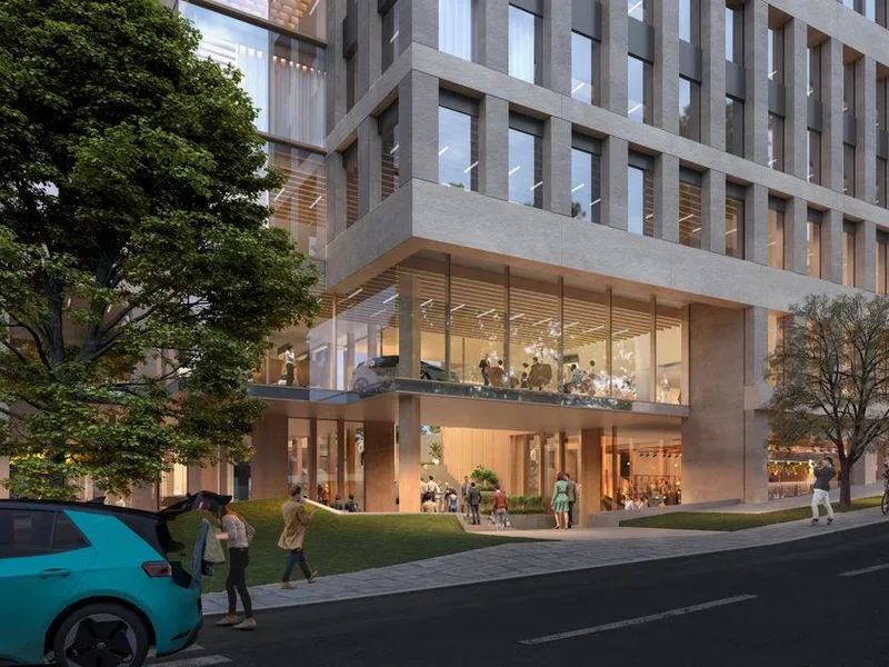 Hasle Kraft er planlagt ferdigstilt tredje kvartal 2028. Bygget er tegnet av Nordic Office of Architecture og vil få en miljøprofil i toppklasse, med planlagt miljøsertifisering til BREEAM-NOR Excellent og Energiklasse A.