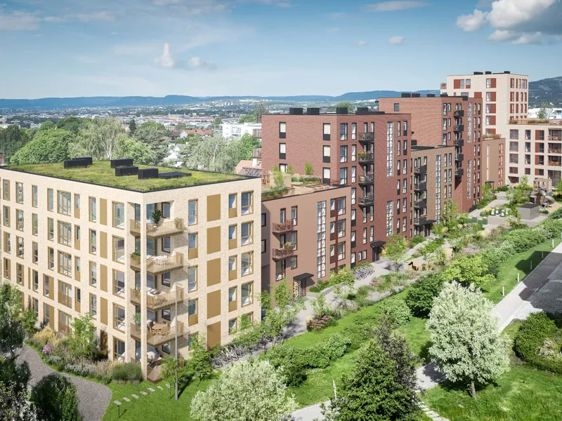 Haslevangen. Illustrasjon: SPIR Arkitekter.