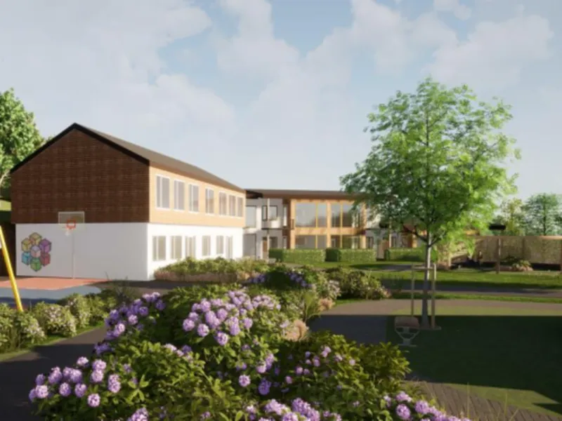 Illustration of Haugland Housing Community