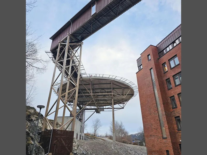 Helikopterplattform ved Sykehuset Namsos.. Foto: GL-Bygg