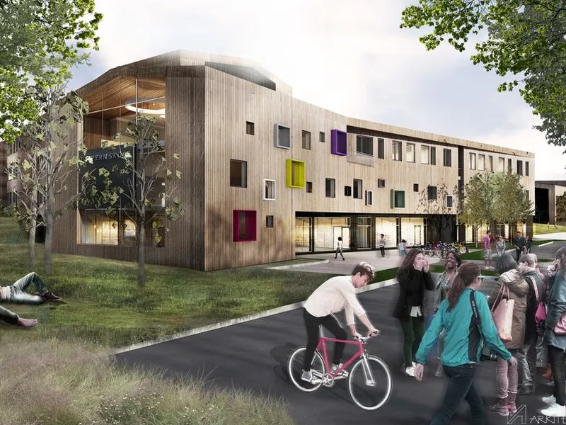 Hoppern skole. Illustrasjon: Jansen Arkitekter AS