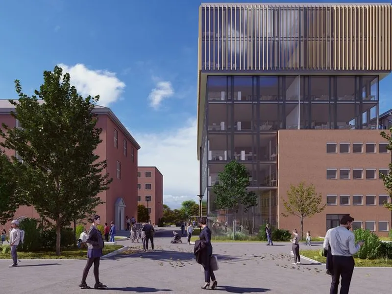 Illustrasjon av det nye bygget, Horizon, i Sem Sælands vei