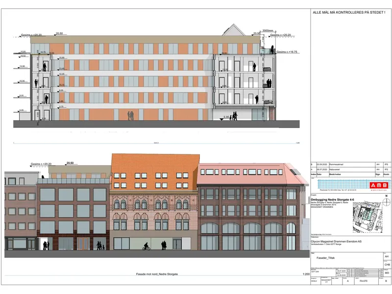 Fasade fra byggesøknad