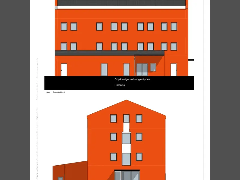 Fasade fra byggesøknad