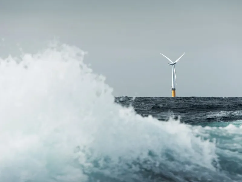 Hywind Skottland Pilot Park, verdens første flytende vindpark. Illustrasjonsfoto: Statoil