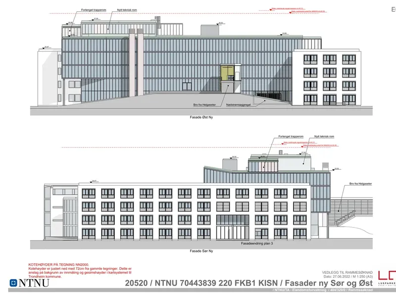 Fasade fra byggesøknad