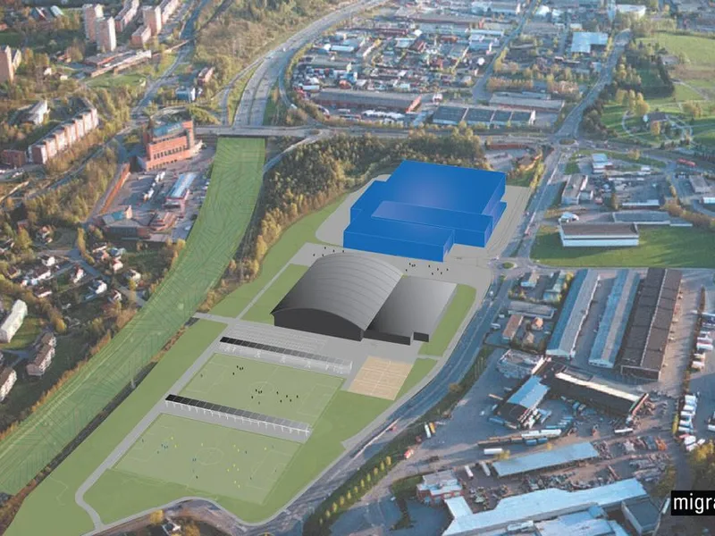 Illustrasjon: Nye IKEA Furuset og Furuset Idrettspark