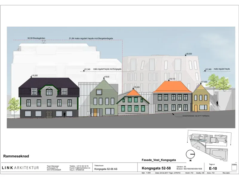 Fasade fra byggesøknad