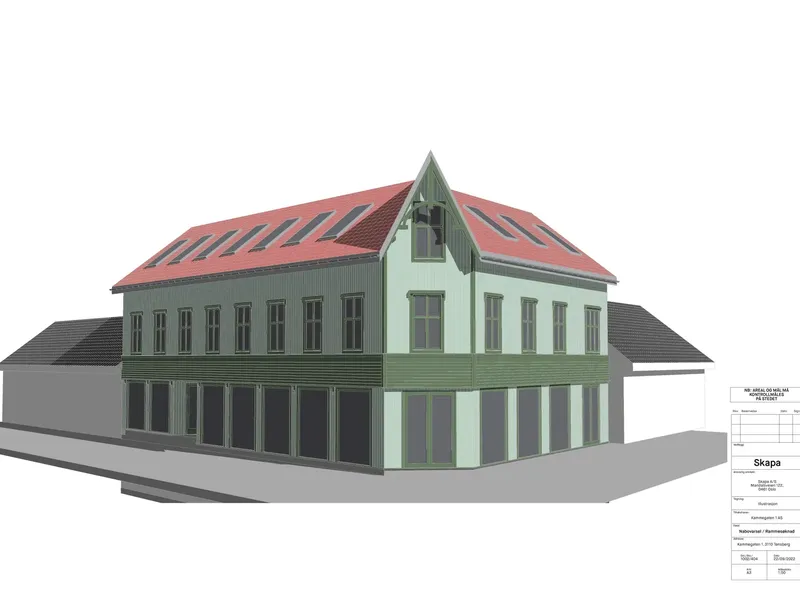 Fasade fra byggesøknad
