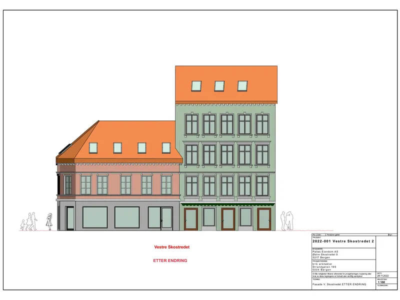 Fasade fra byggesøknad