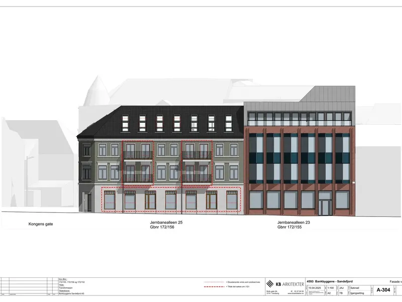Fasade fra byggesøknad