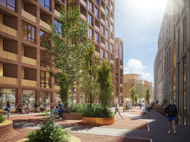 UFORMELT OG INKLUDERENDE: Med oppdelt kvartalsstruktur og levende byrom, ønsker arkitektene å gjøre Jessheim sentrum til et levende sted også på kveldstid.