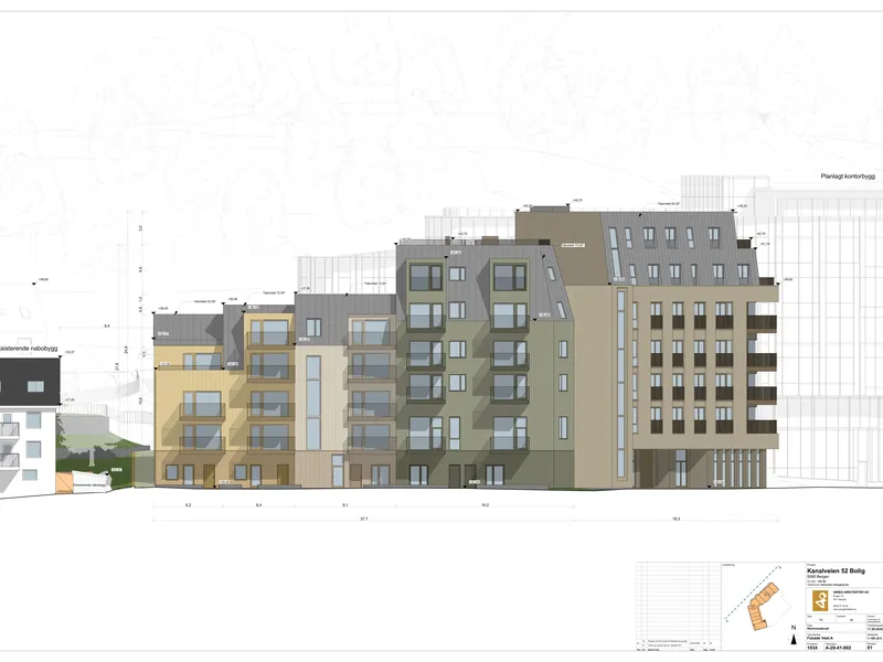 Fasade fra byggesøknad