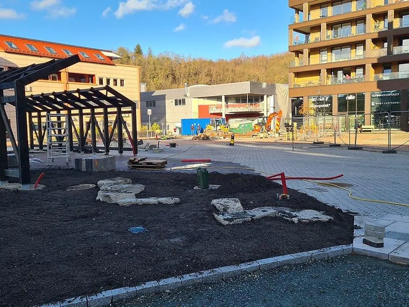 Nytt torv i Melhus sentrum.