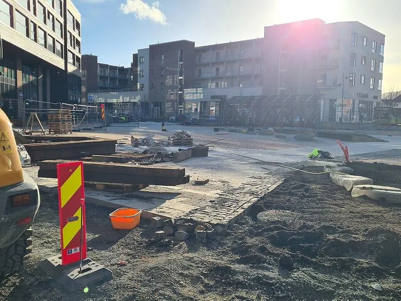 Nytt torv i Melhus sentrum.