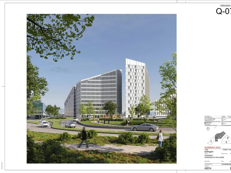 Perspektiv fra byggesøknad