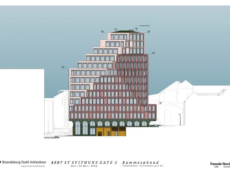 Fasade fra byggesøknad