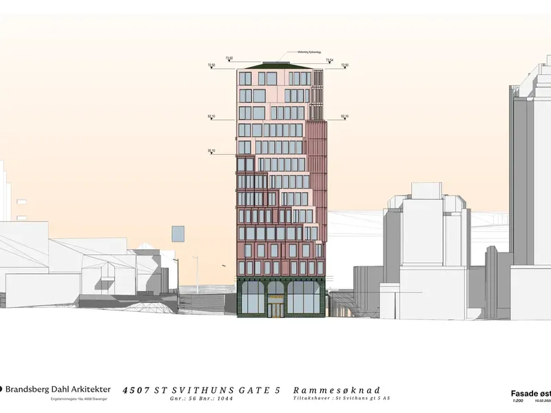 Fasade fra byggesøknad