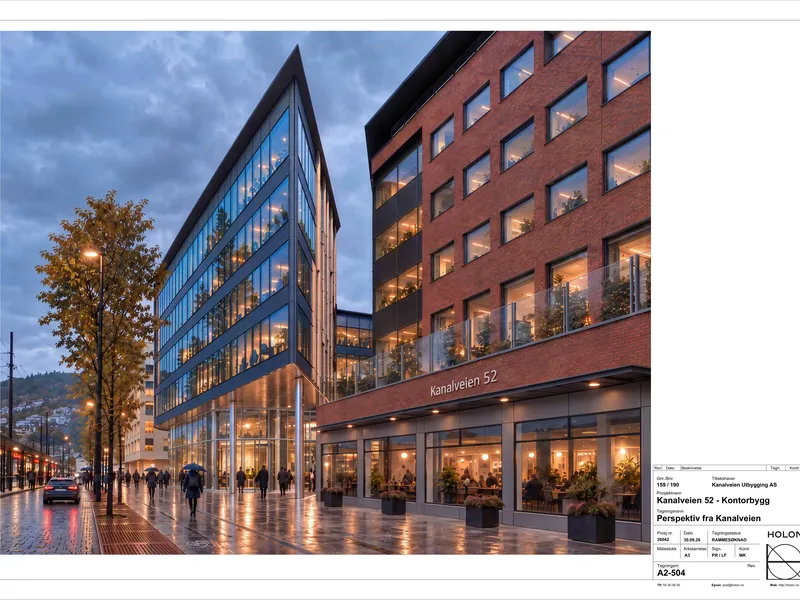 Perspektiv fra byggesøknad